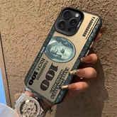 Blingy's for iPhone 15 Pro Max Case, Fun One Hundred Dollar Bill Pattern Money Design Soft TPU Protective Case 6.7 inch