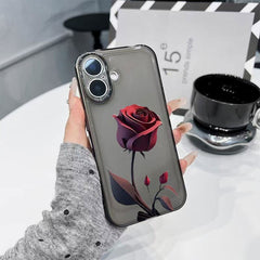 Red rose case for iPhone 16promax phone case for iPhone15 14 13 12 11 promax X XS XR XSmax anti-fall case