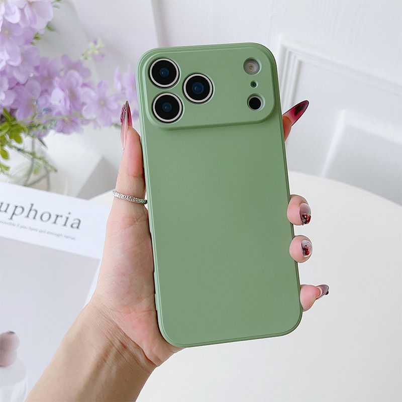 Slide Camera Protection Liquid Silicone Phone Case for iPhone 13 Pro Max 12 Mini 11 XS Max XR X 8 7 Plus SE,Dark Green,for iPhone 13 Pro