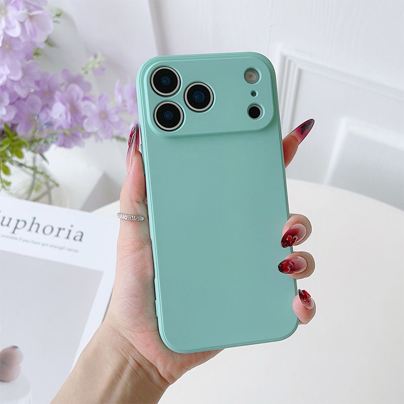 Slide Camera Protection Liquid Silicone Phone Case for iPhone 13 Pro Max 12 Mini 11 XS Max XR X 8 7 Plus SE,Dark Green,for iPhone 13 Pro