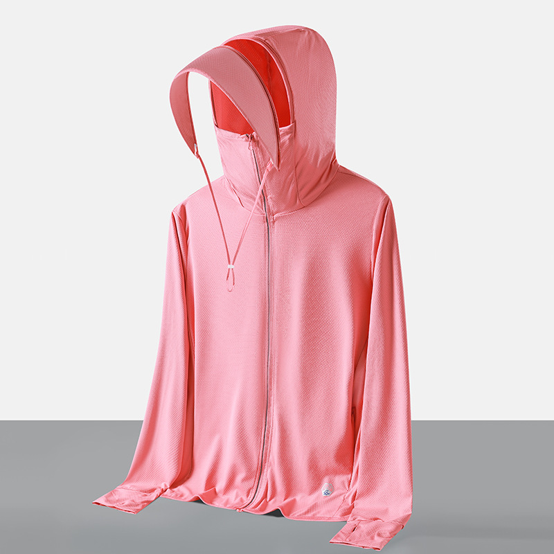 Summer Sun Protection Jacket - Men Women Thin Outdoor Sun Protection Hoodie Coat Upf 50+ Running Hiking Shirts With Zipper Pockets Casual Comfortable